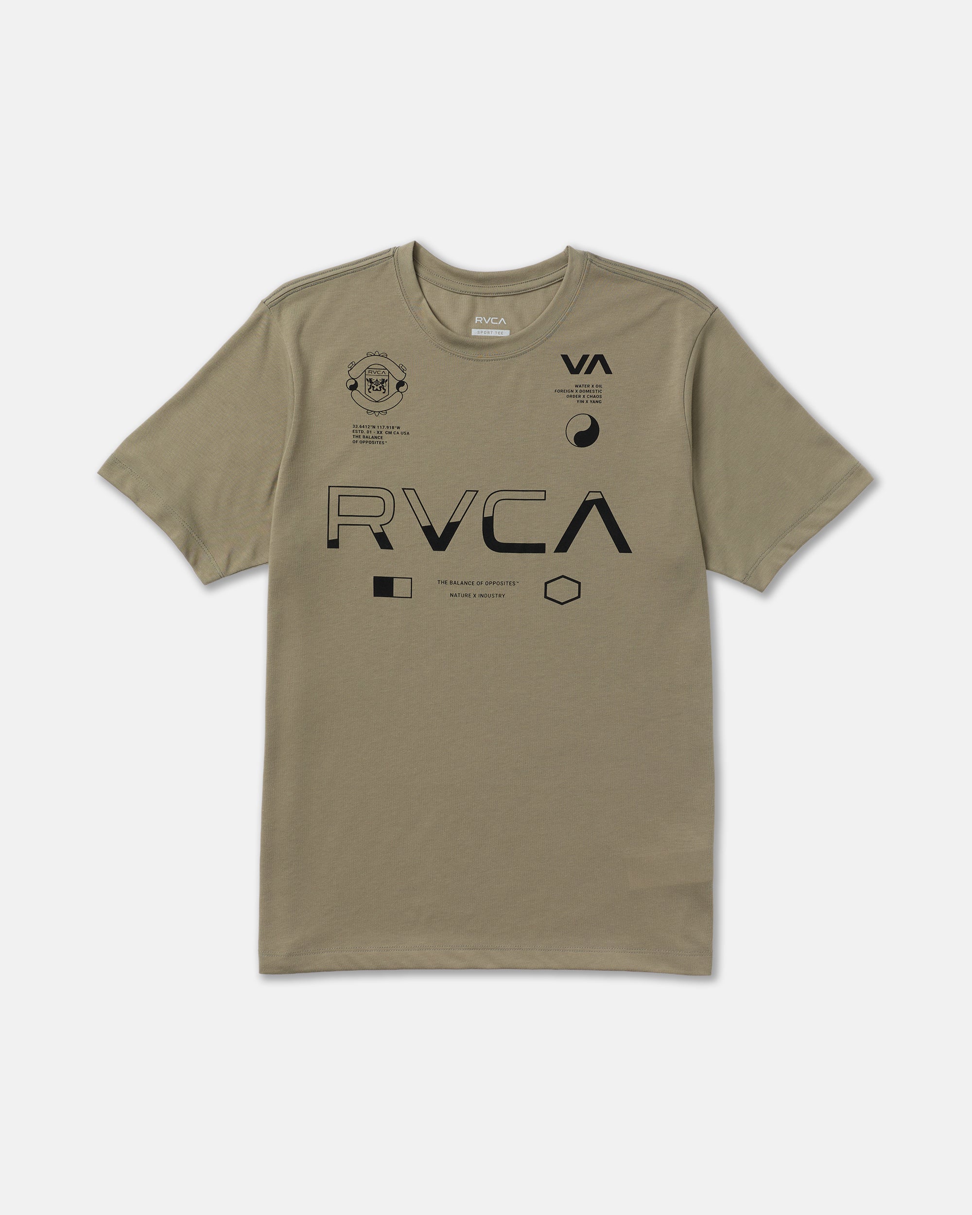 Split All Over Short Sleeve Tee - Covert Green