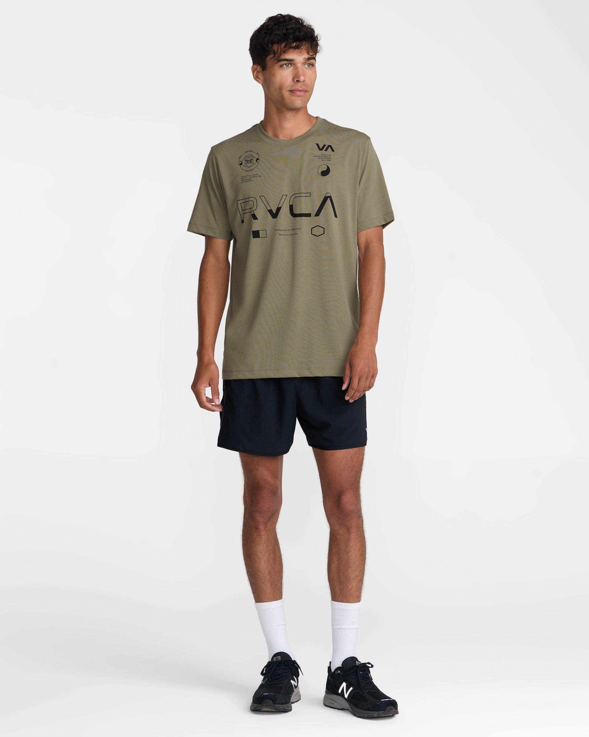 Split All Over Short Sleeve Tee - Covert Green