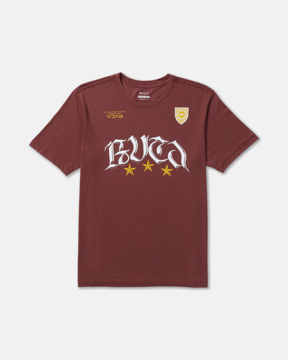 RVCA Star FC Short Sleeve Tee - Red Earth