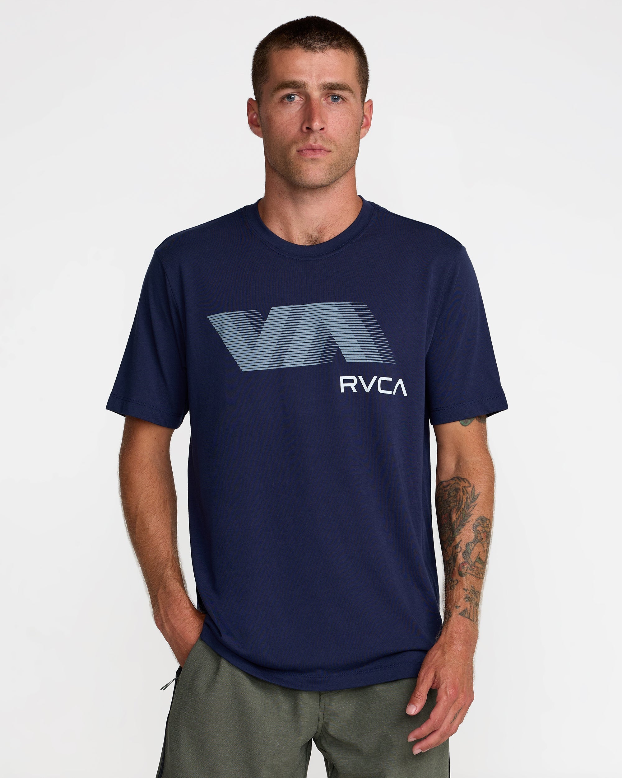 VA Blur Short Sleeve Tee - Navy Marine