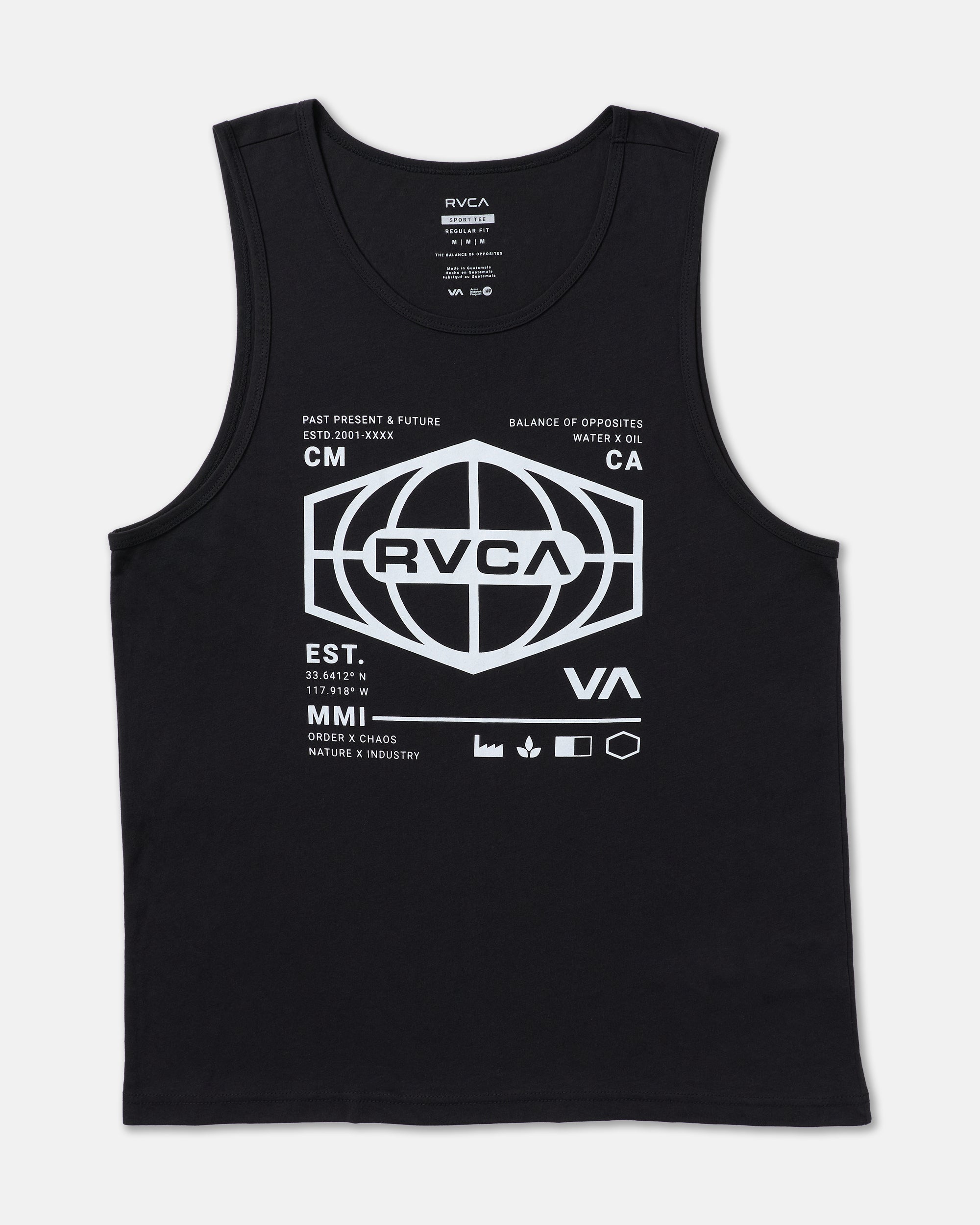 World Hex Tank Top - Black