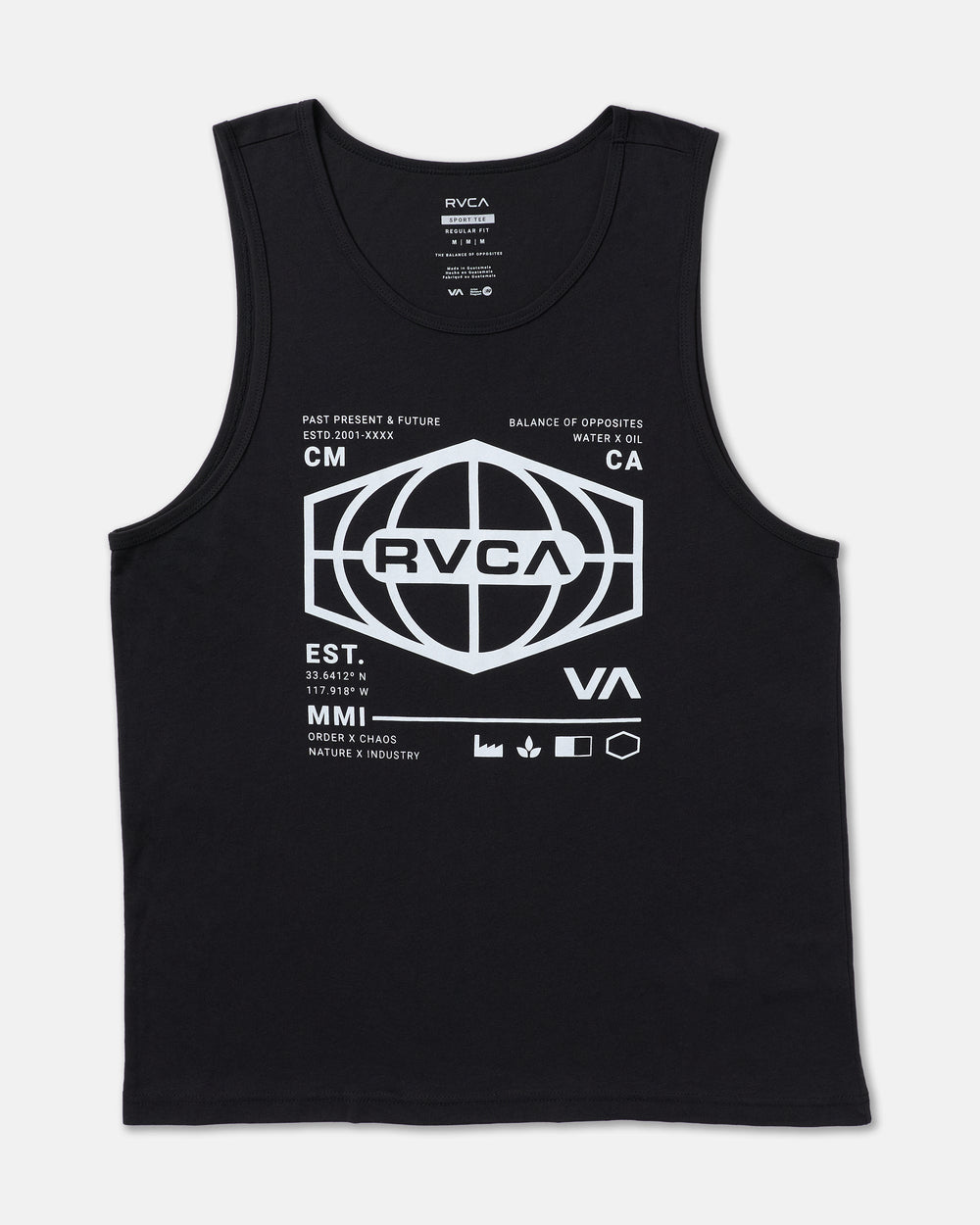World Hex Tank Top - Black