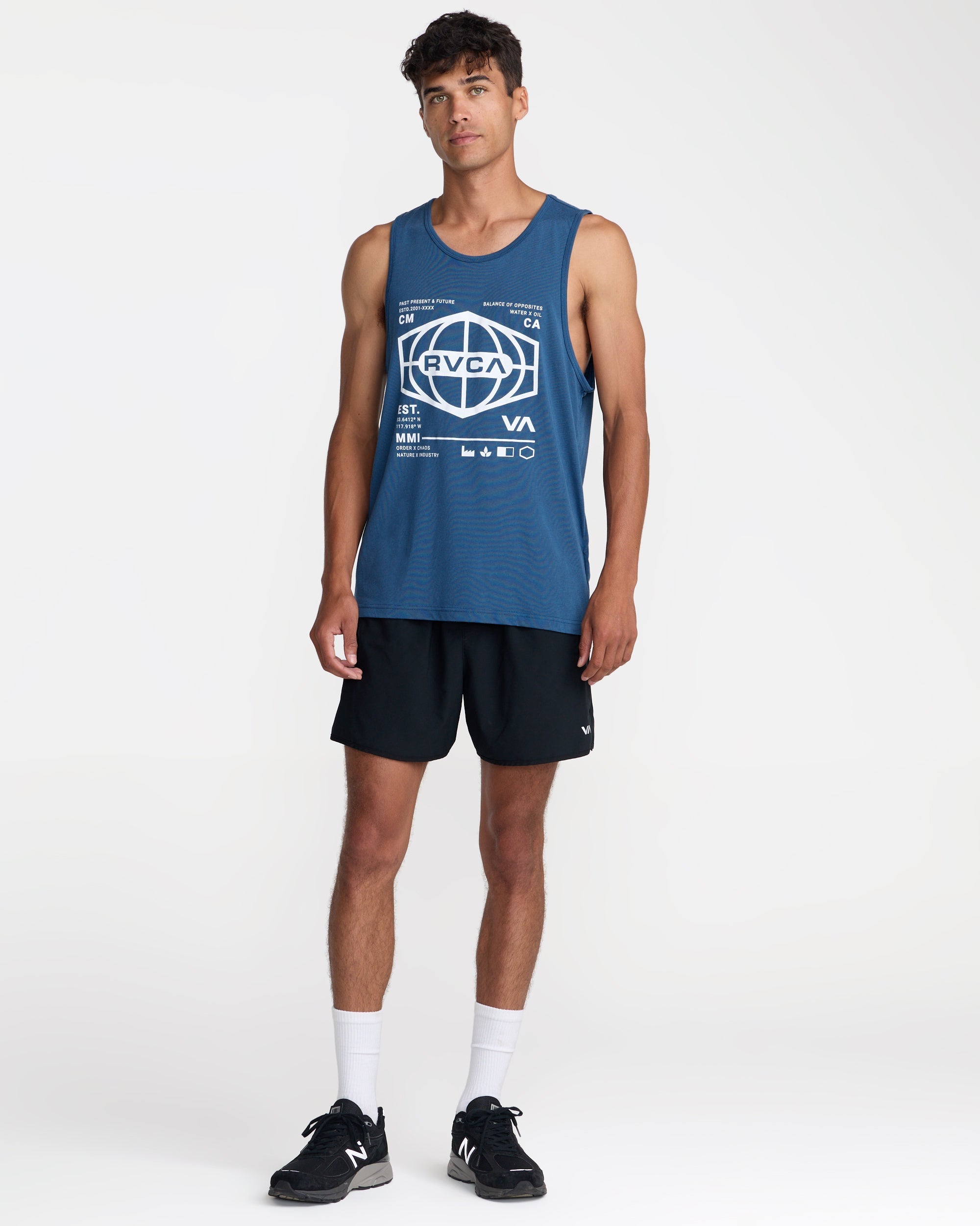 World Hex Tank Top - Dark Denim