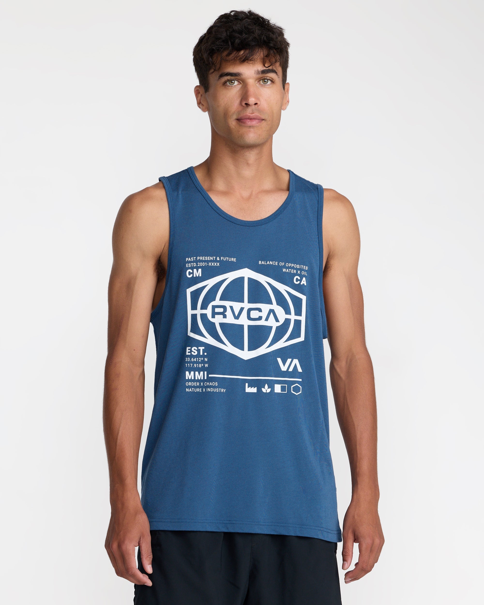 World Hex Tank Top - Dark Denim
