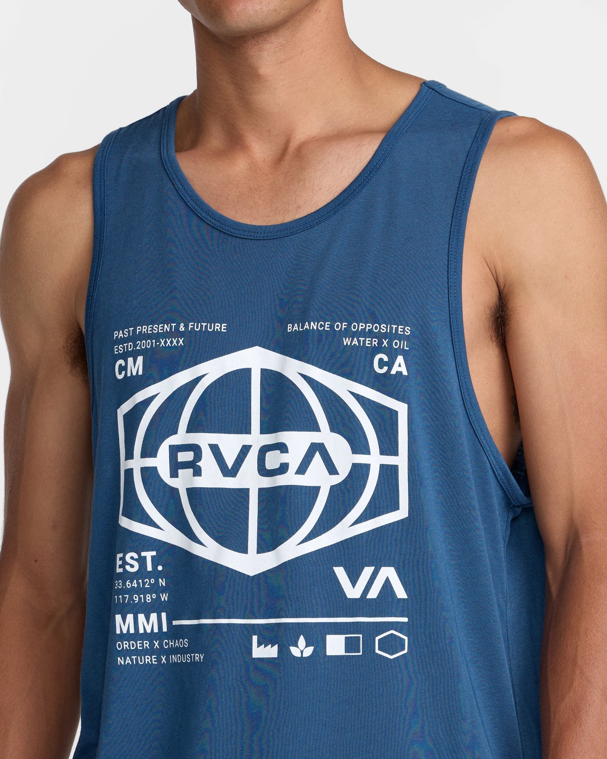 World Hex Tank Top - Dark Denim