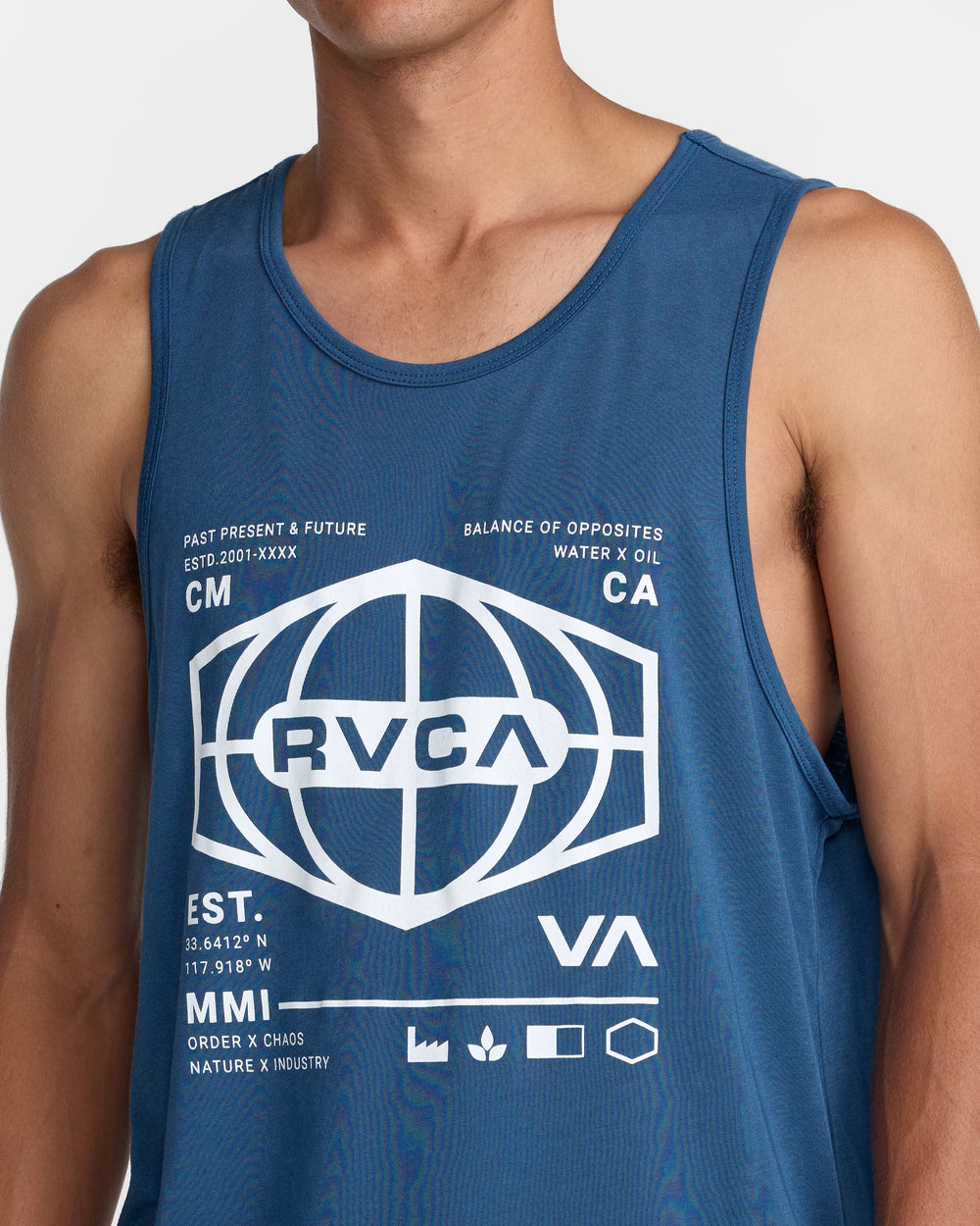 World Hex Tank Top - Dark Denim