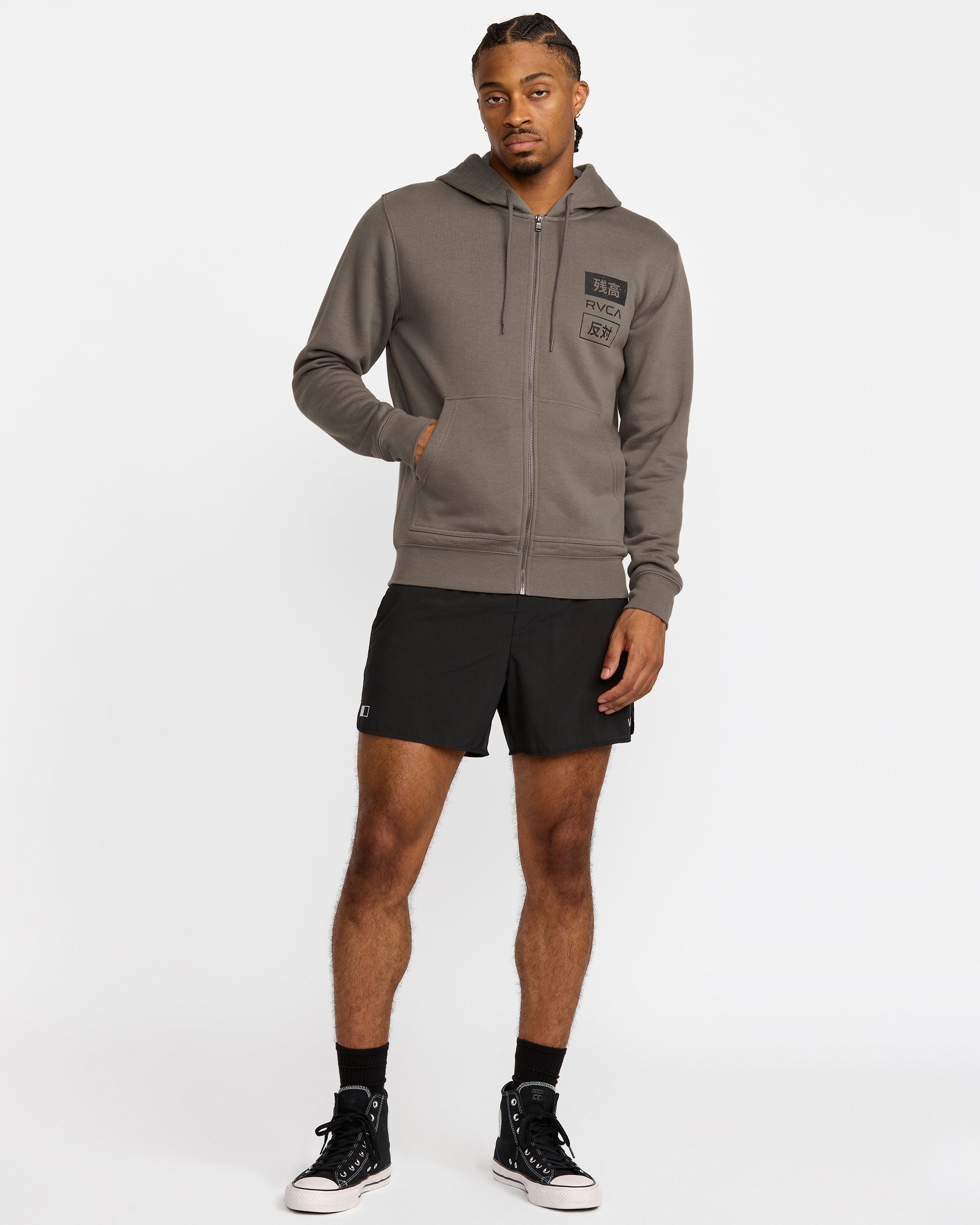 RVCA Trade Zip Hoodie - Mushroom