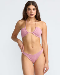 Chevy Grooves Halter Bandeau Bikini Top - Amethyst Smoke