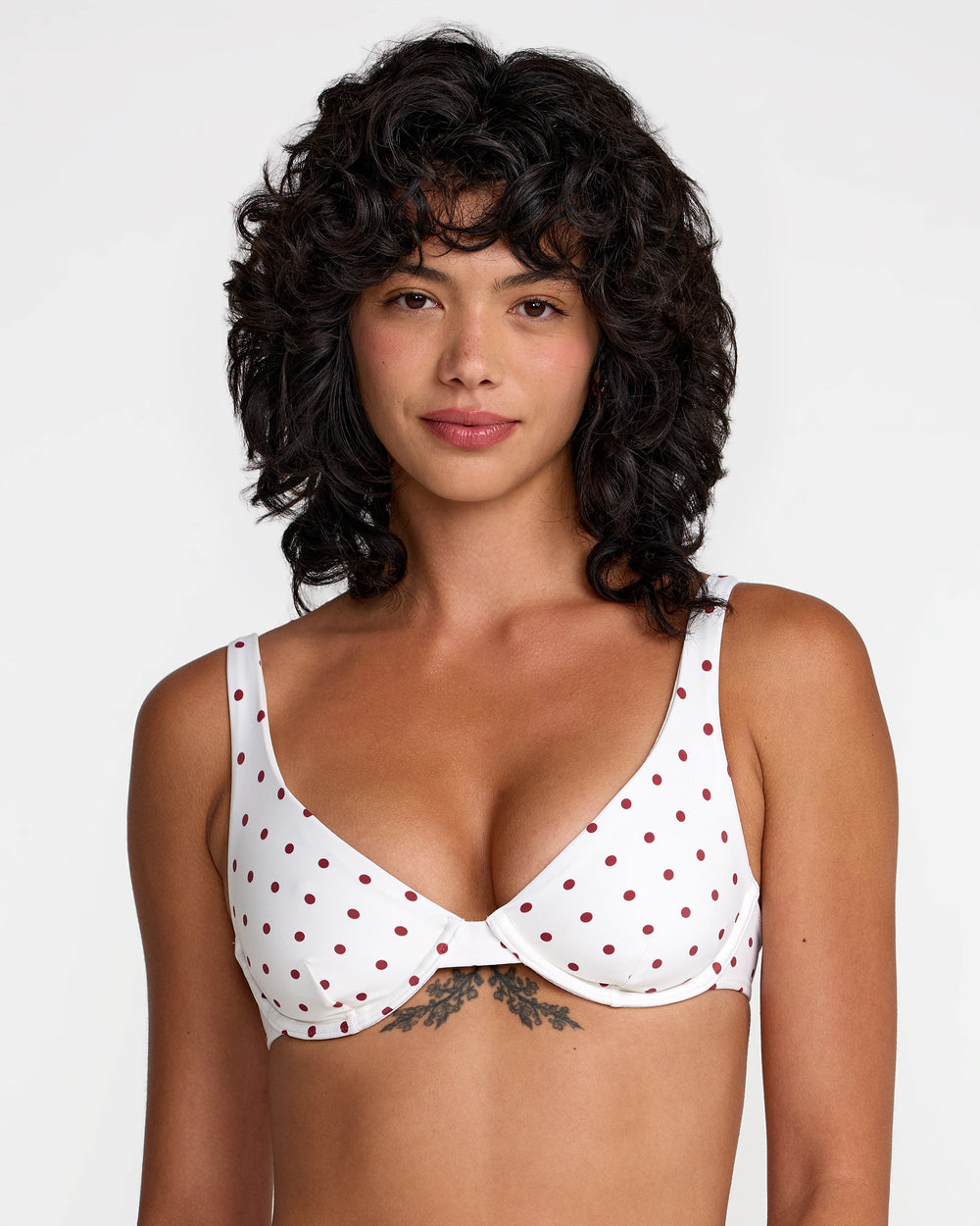 Dot Underwire Bikini Top - Whisper White