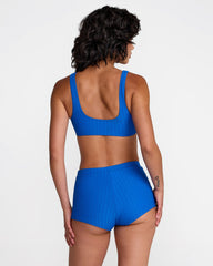 Pucker Bralette Bikini Top - Blue Belt