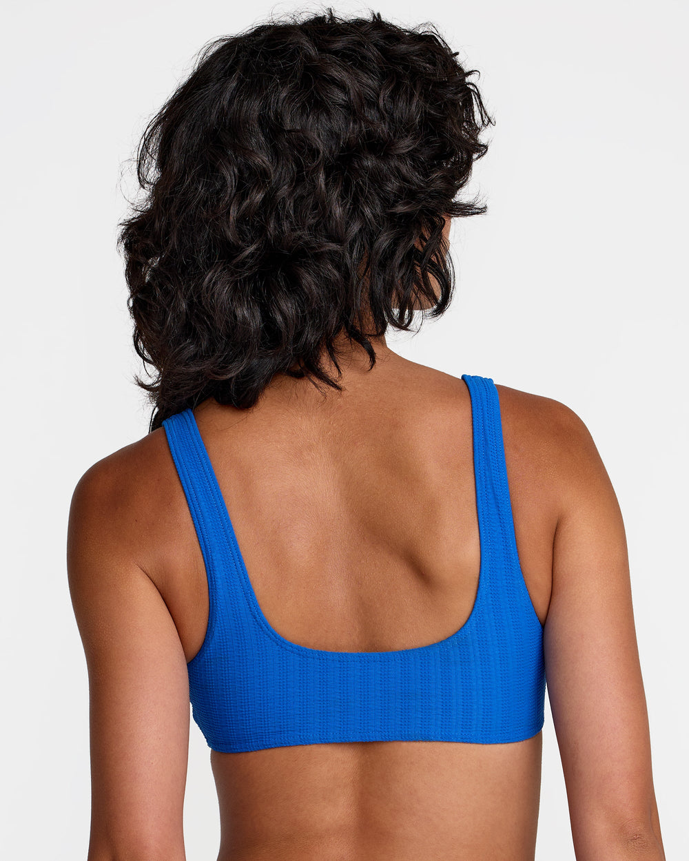 Pucker Bralette Bikini Top - Blue Belt