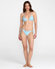 Pucker Halter Triangle - Crystal Blue
