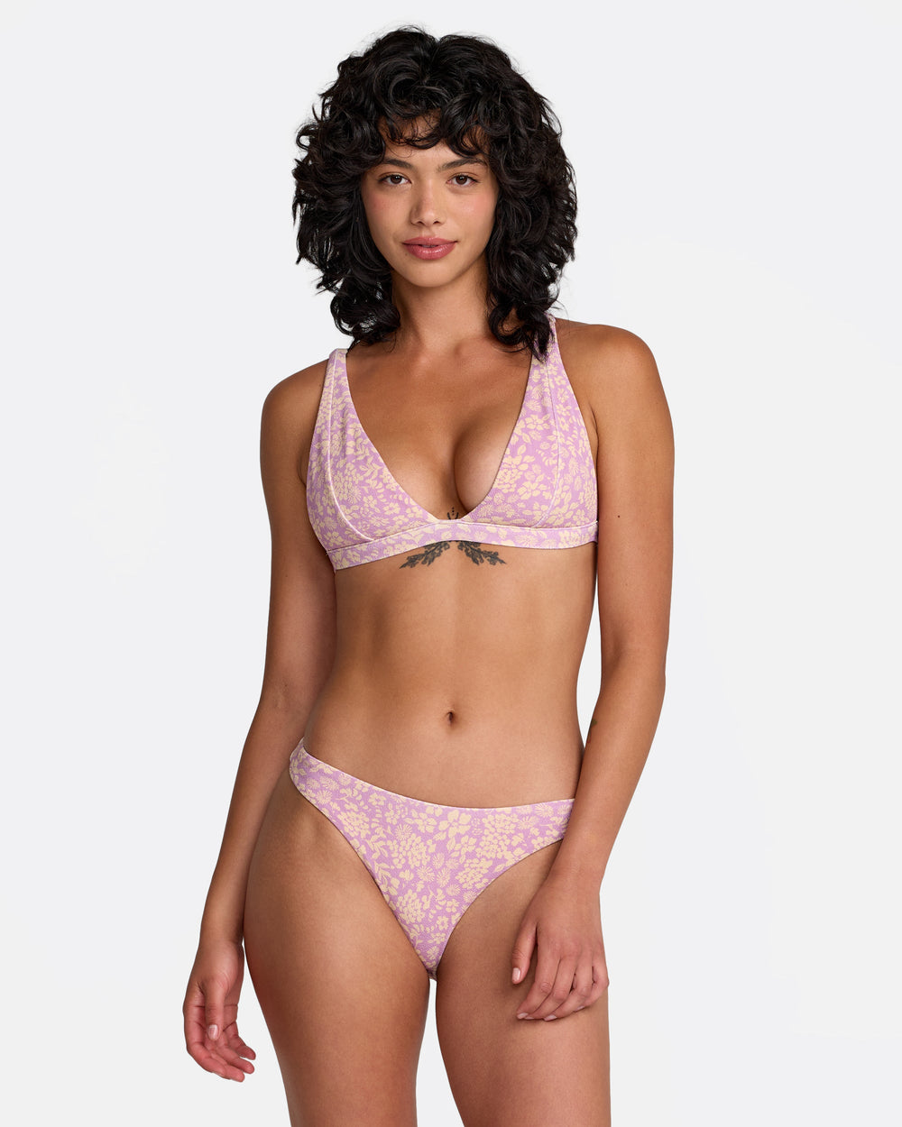 Roma Fixed Tall Triangle Bikini Top - Orchid