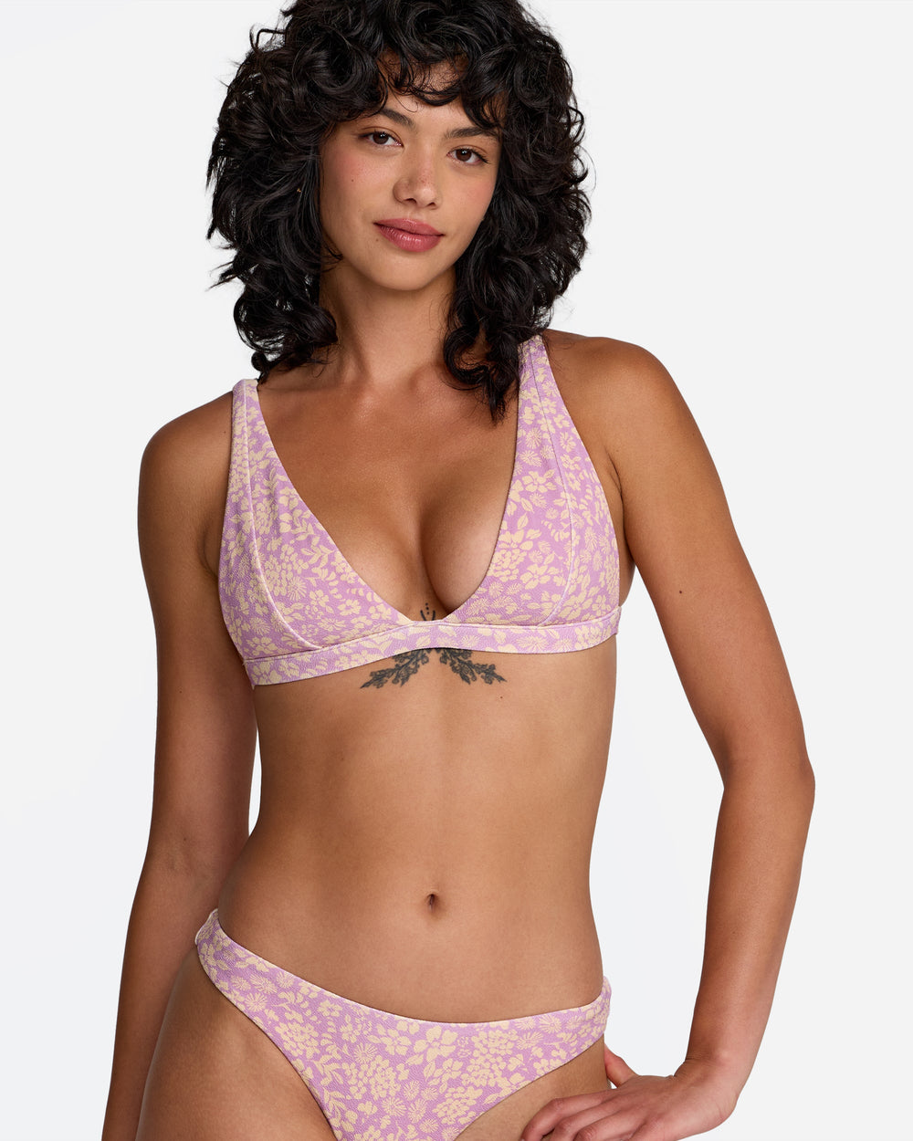 Roma Fixed Tall Triangle Bikini Top - Orchid
