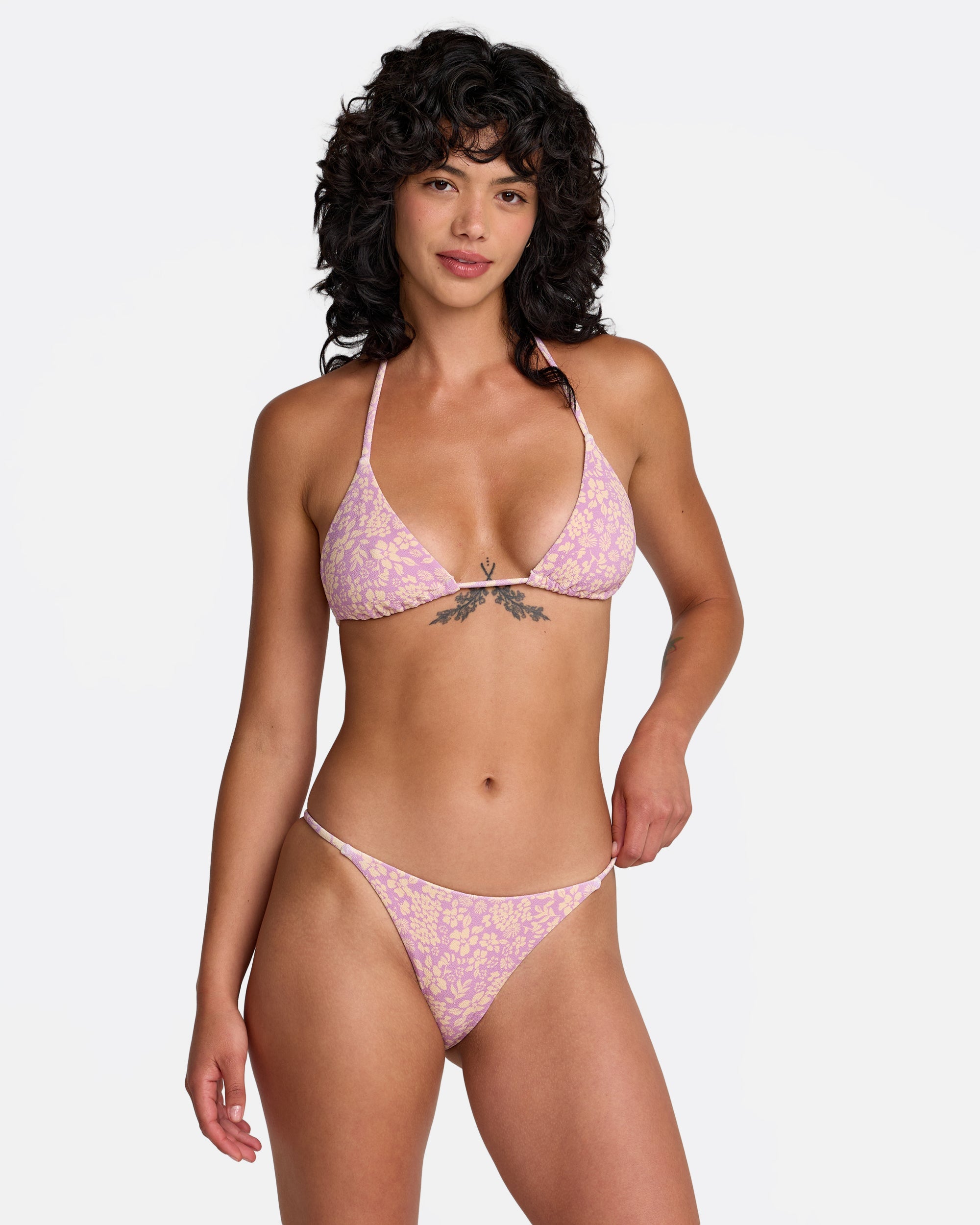 Roma Halter Triangle Bikini Top - Orchid