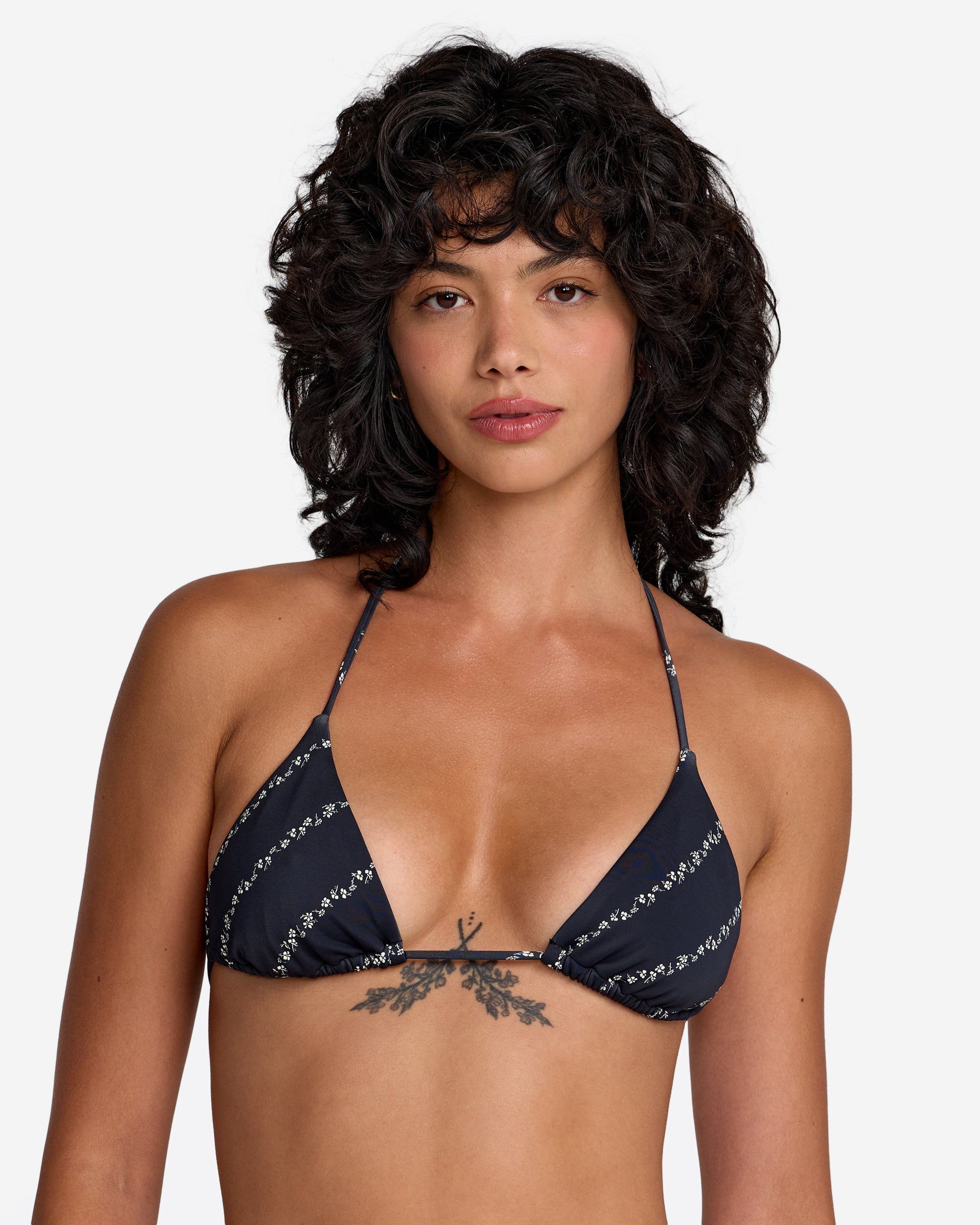 Florence Halter Triangle Bikini Top - RVCA Black