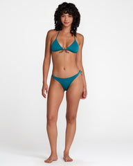 Shimmer Halter Triangle Bikini Top - Marine