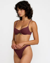 Chevy Grooves 90s Underwire Bikini Top - Redwood