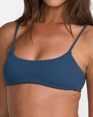 Costa Crinkle Bralette - Slate Blue