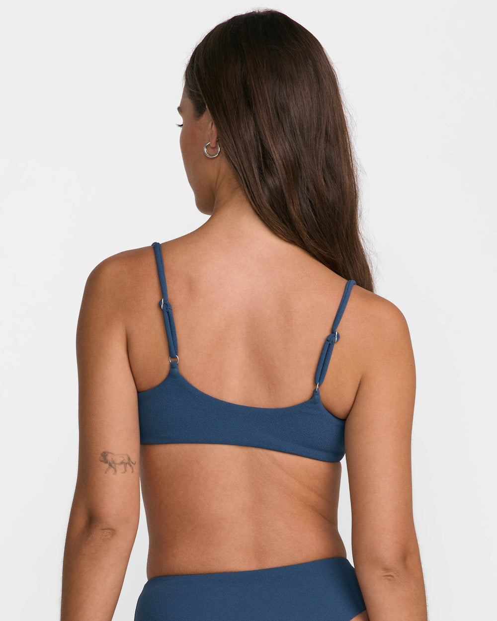 Costa Crinkle Bralette - Slate Blue