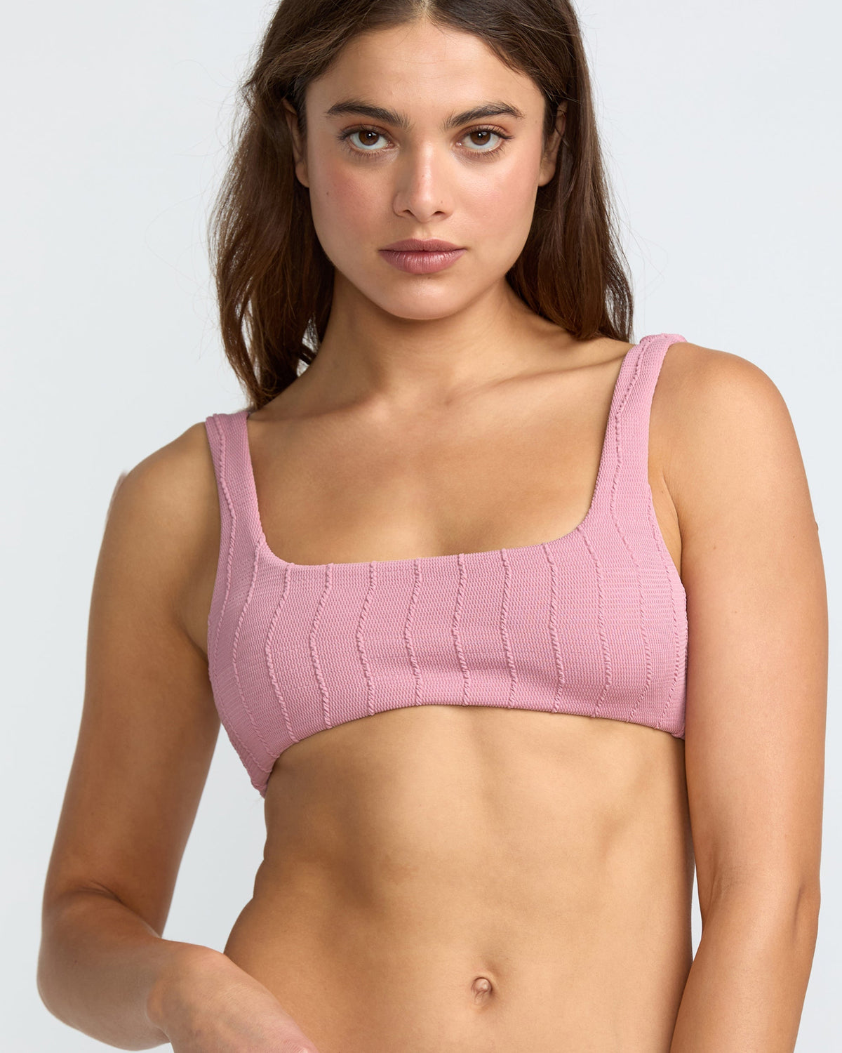 Chevy Grooves Lace BK Bralette Bikini Top - Amethyst Smoke