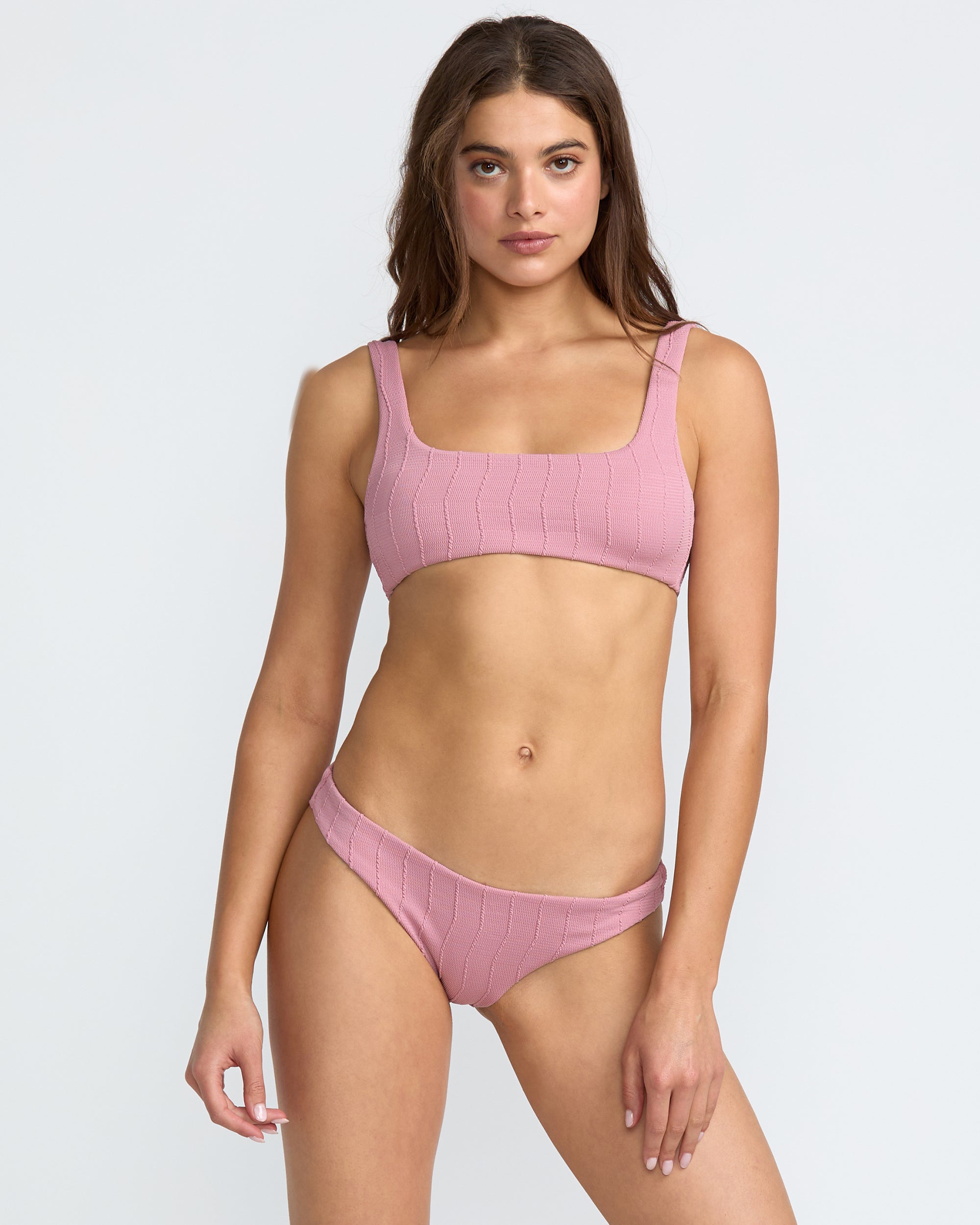 Chevy Grooves Lace BK Bralette Bikini Top - Amethyst Smoke