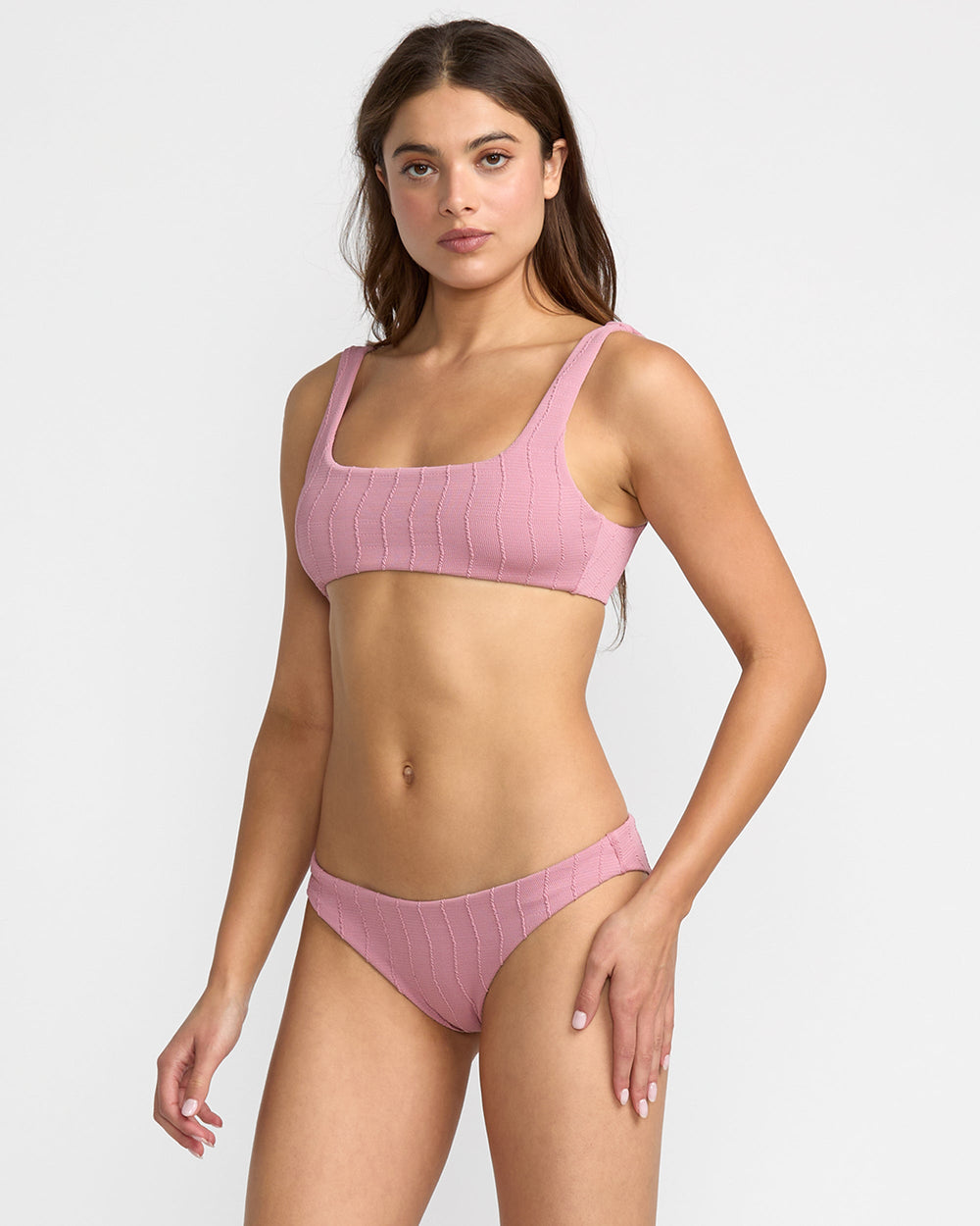 Chevy Grooves Cheeky Bikini Bottom - Amethyst Smoke