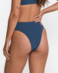 Costa Crinkle Hi Rise Cheeky - Slate Blue