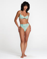 Sun Tides High Rise Skimpy Bikini Bottom - Aqua Haze