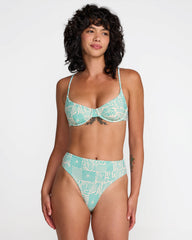Sun Tides High Rise Skimpy Bikini Bottom - Aqua Haze