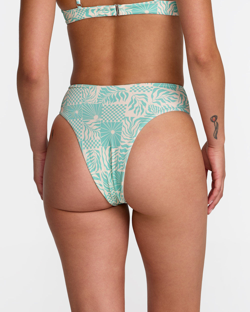 Sun Tides High Rise Skimpy Bikini Bottom - Aqua Haze