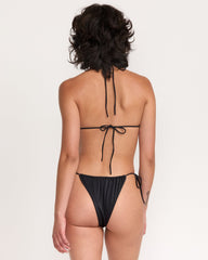 Solid Slide Tie Skimpy Bikini Bottom - Rvca Black
