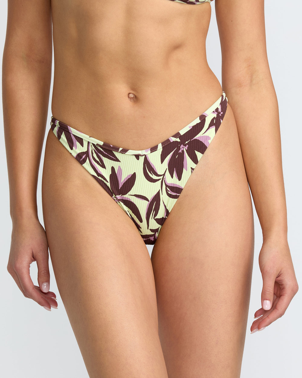 Paradiso Binded Ultra Skimpy Bikini Bottom - Lint Dark Floral