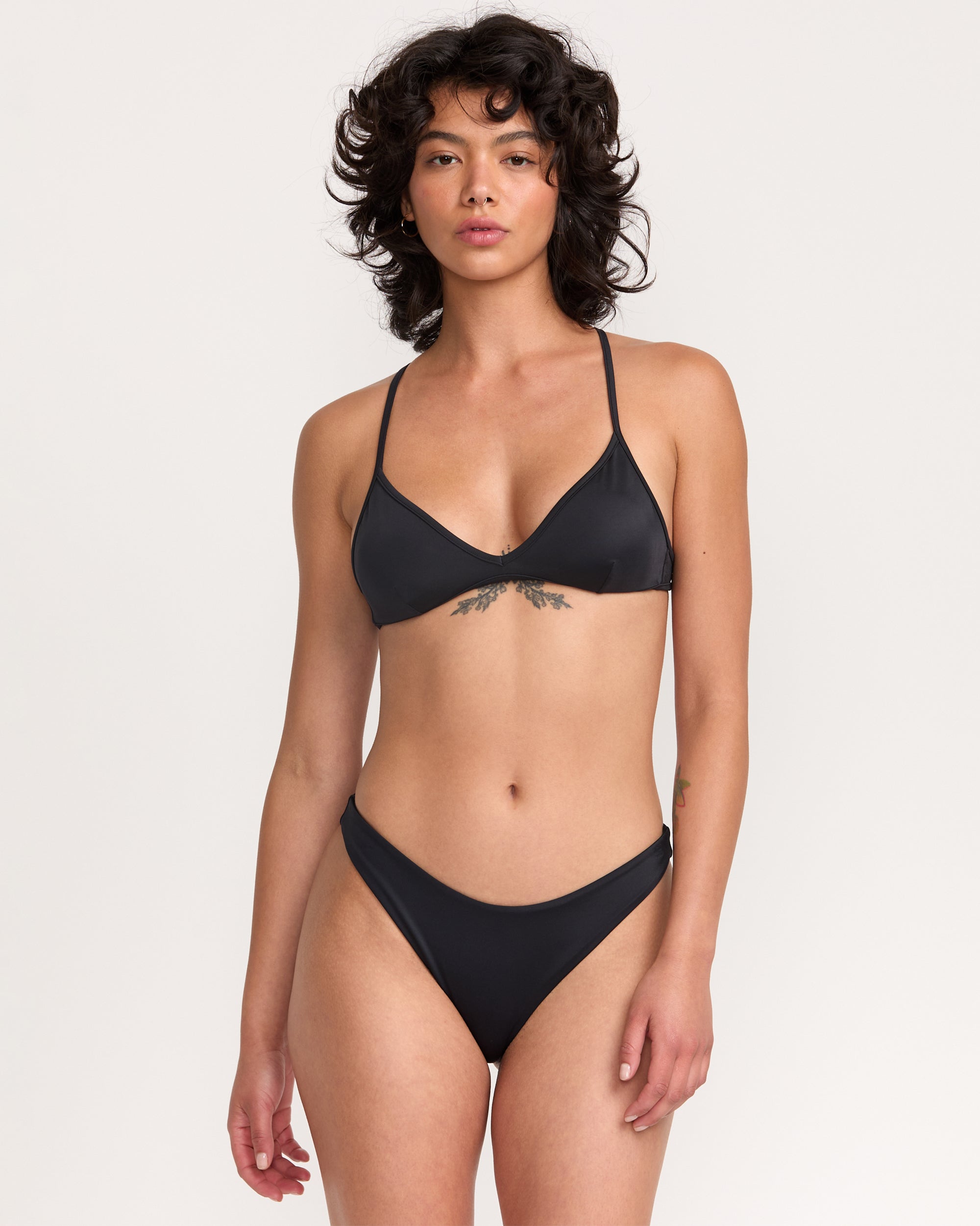 Solid Medium French Bikini Bottom - Rvca Black