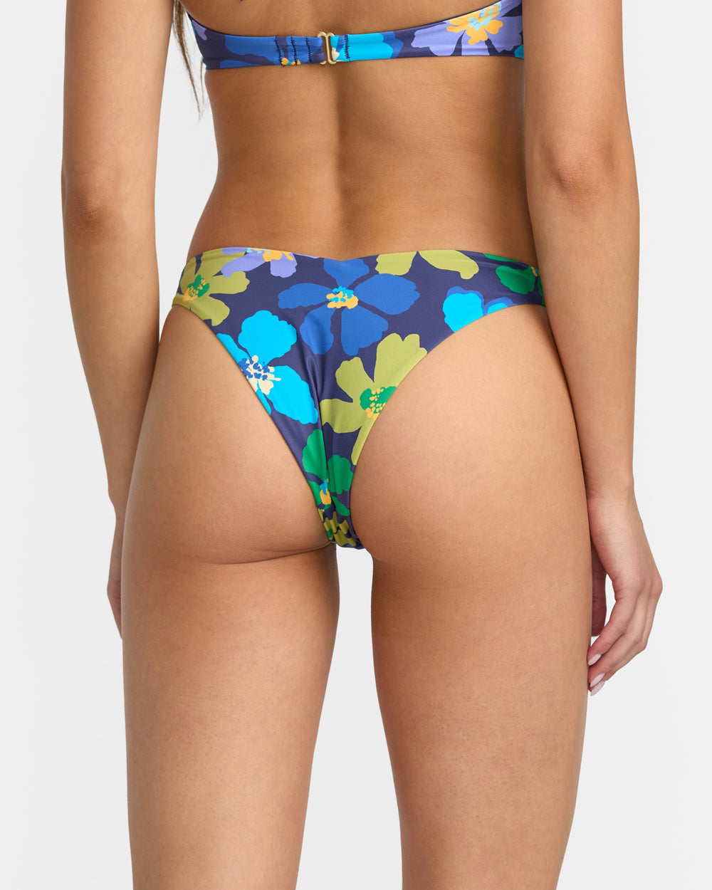 Flower Gazer V FT Medium French Bikini Bottom - Blue Hawaii