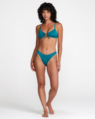 Shimmer Ring Medium French Bikini Bottom - Marine