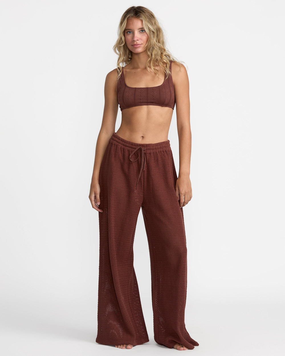 Fade Crochet Shirt - Mocha