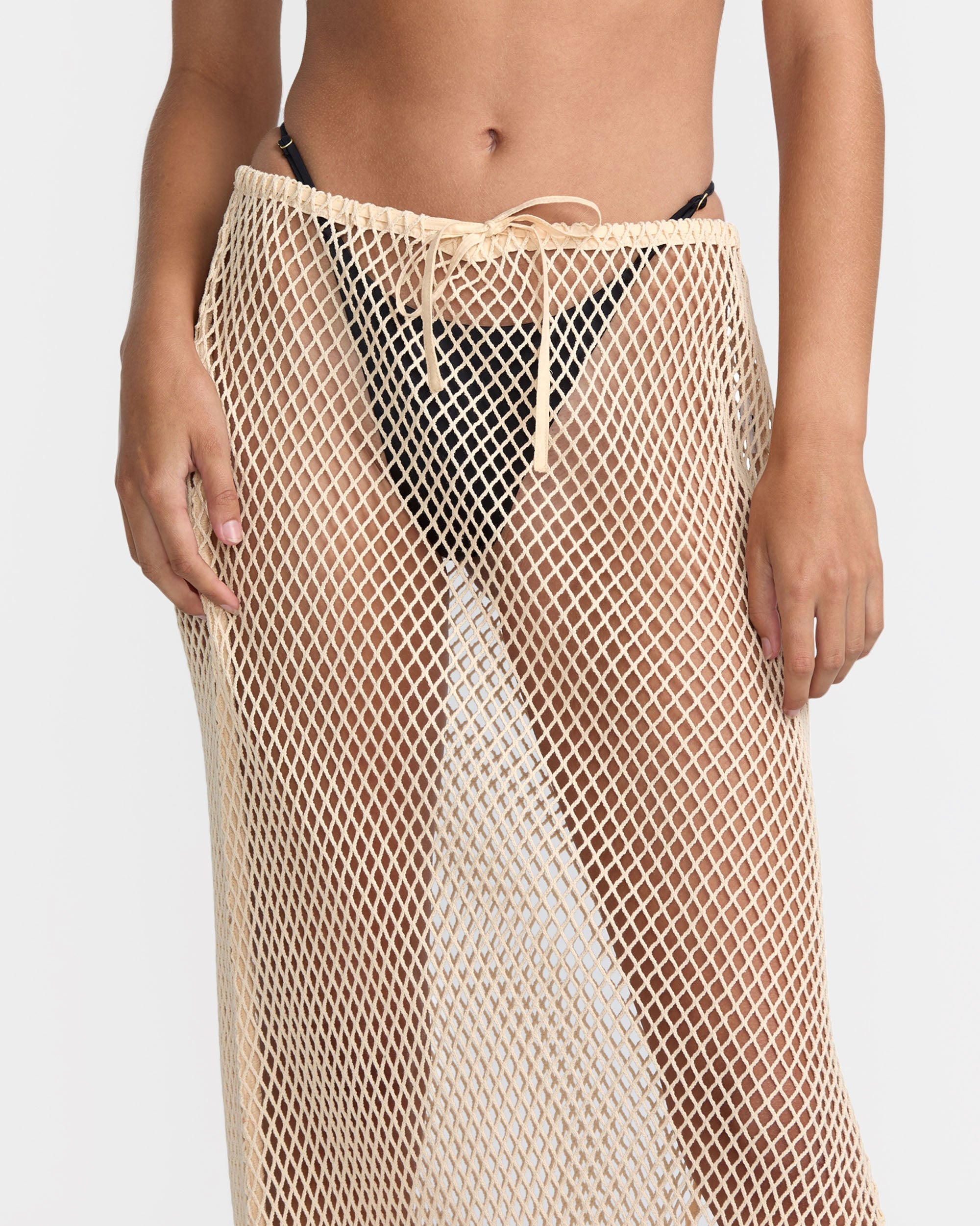 Fresh Sun Crochet Skirt - Almond