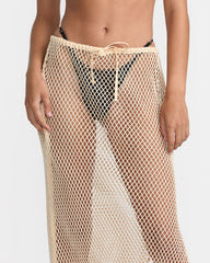 Fresh Sun Crochet Skirt - Almond