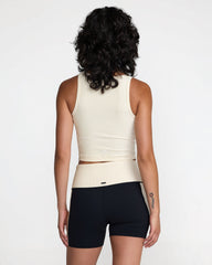 Scoop Neck Long Line Bra - Vintage Khaki