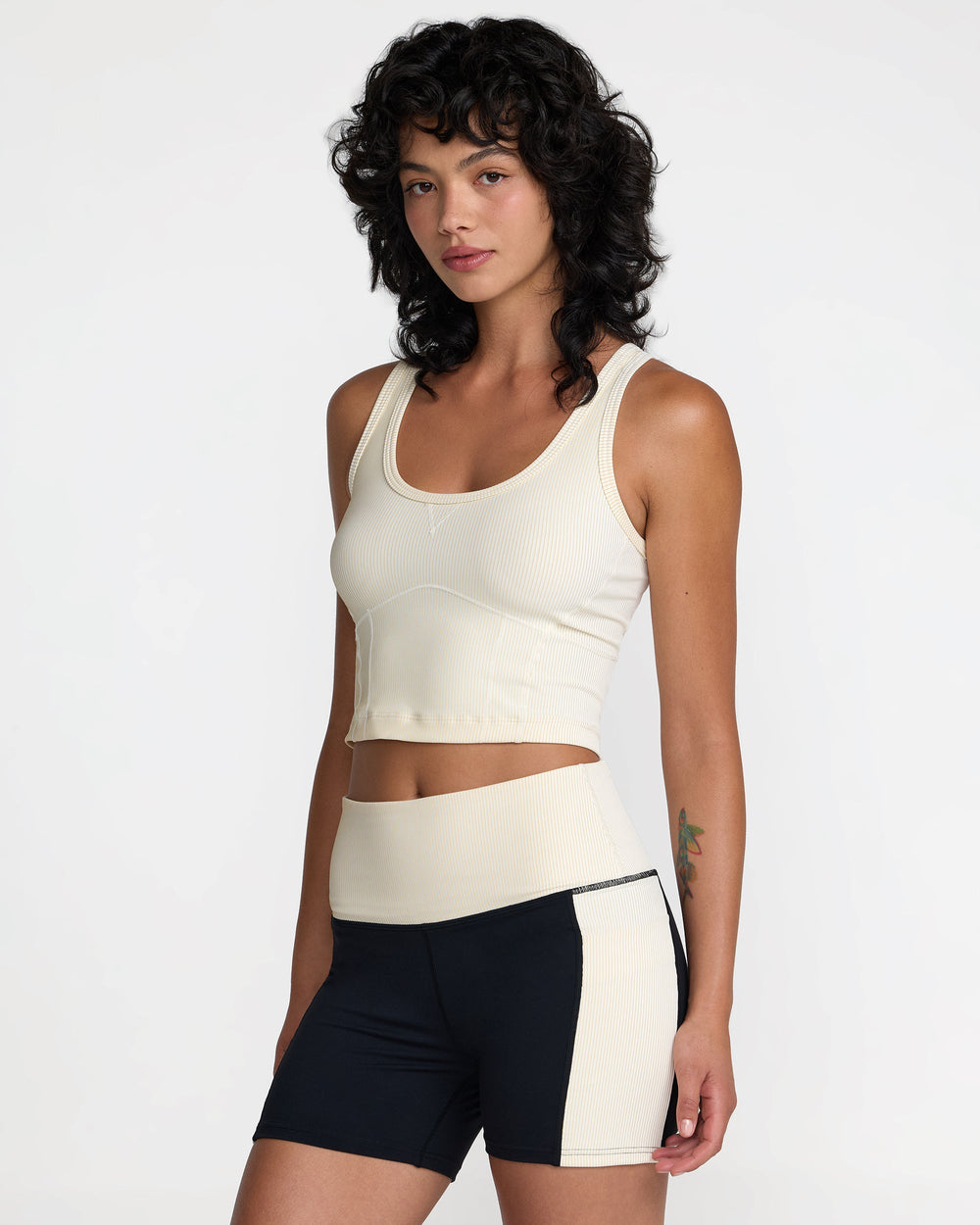 Scoop Neck Long Line Bra - Vintage Khaki