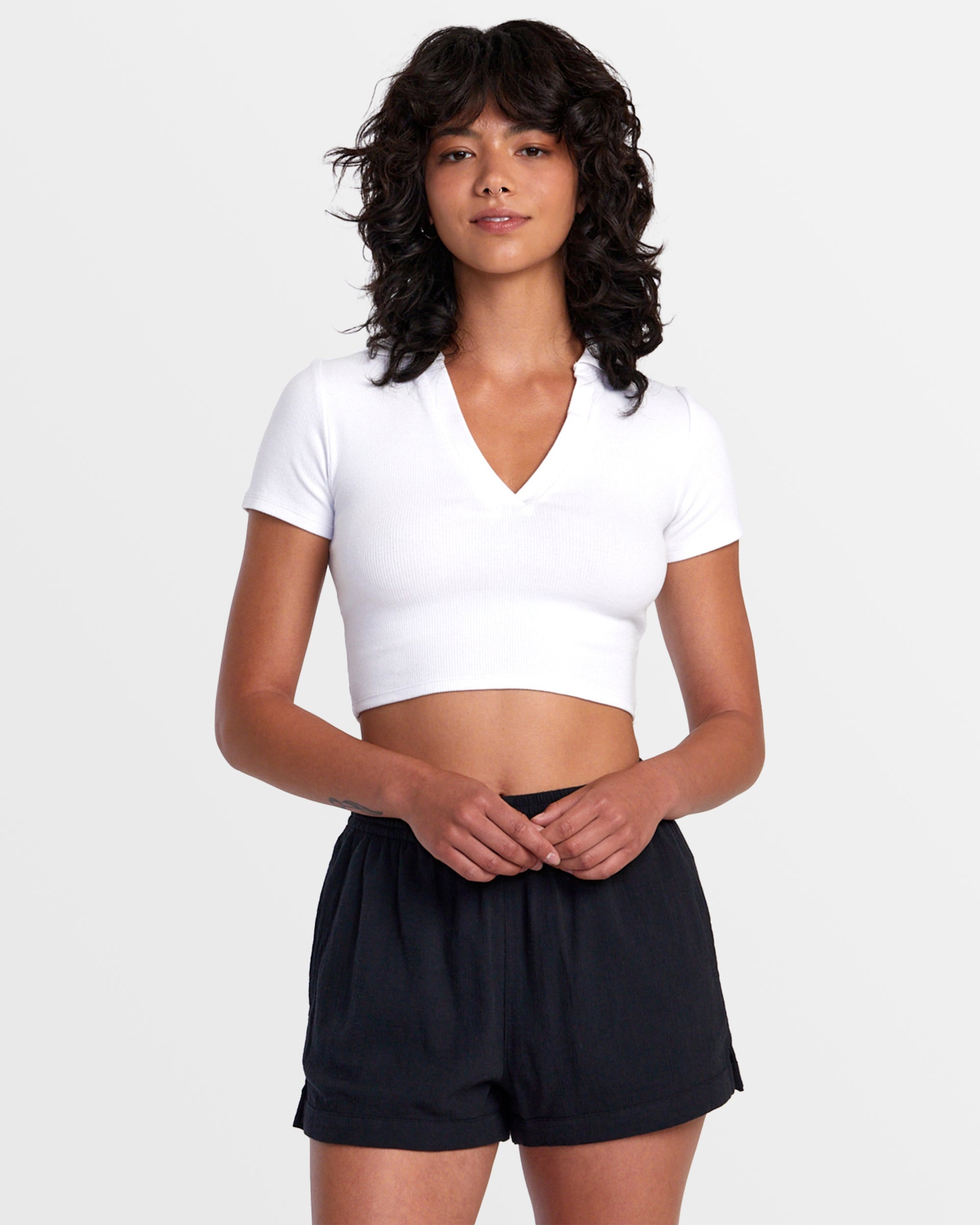 Sawyer Cotton Crinkle Short - Rvca Black