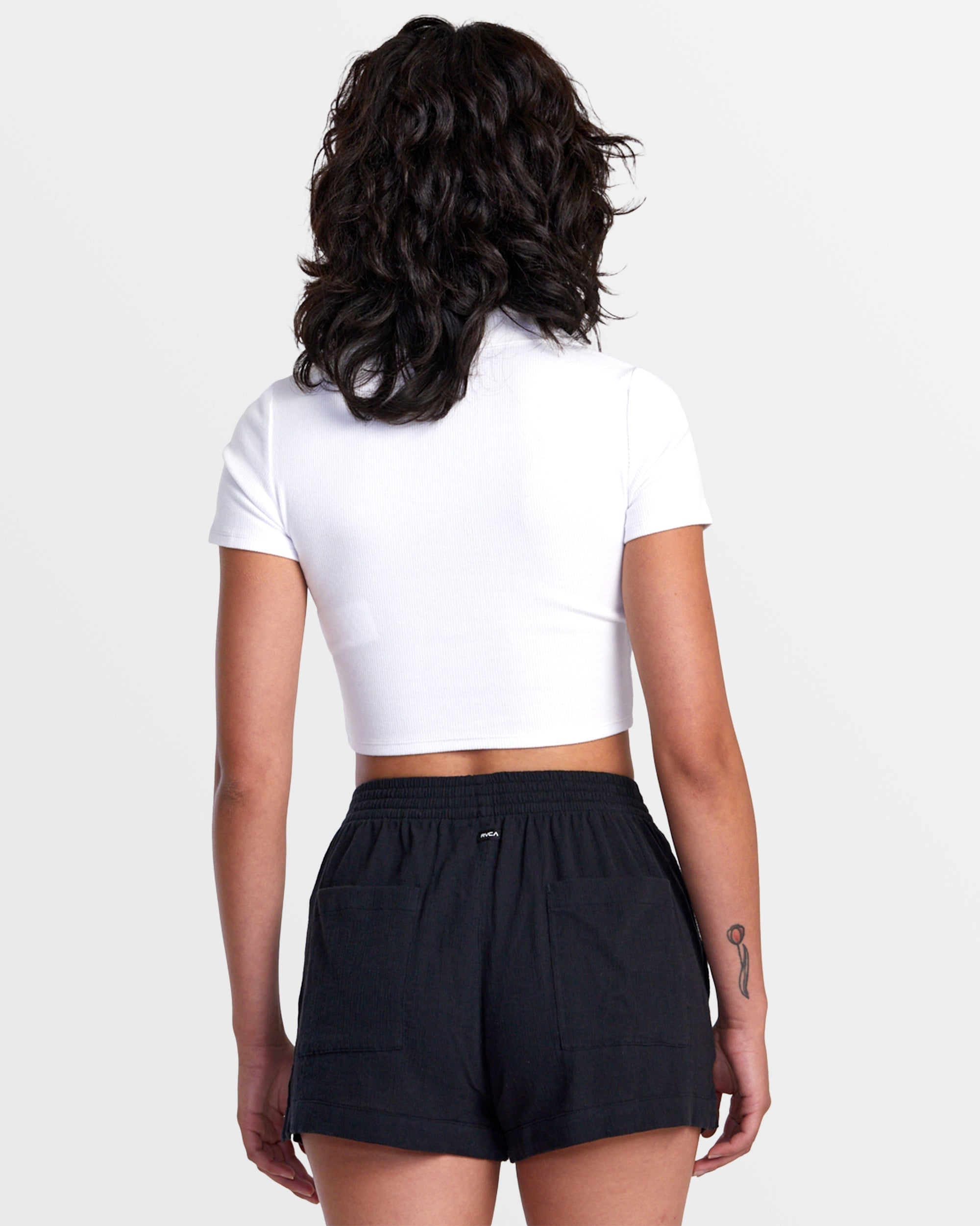 Sawyer Cotton Crinkle Short - Rvca Black