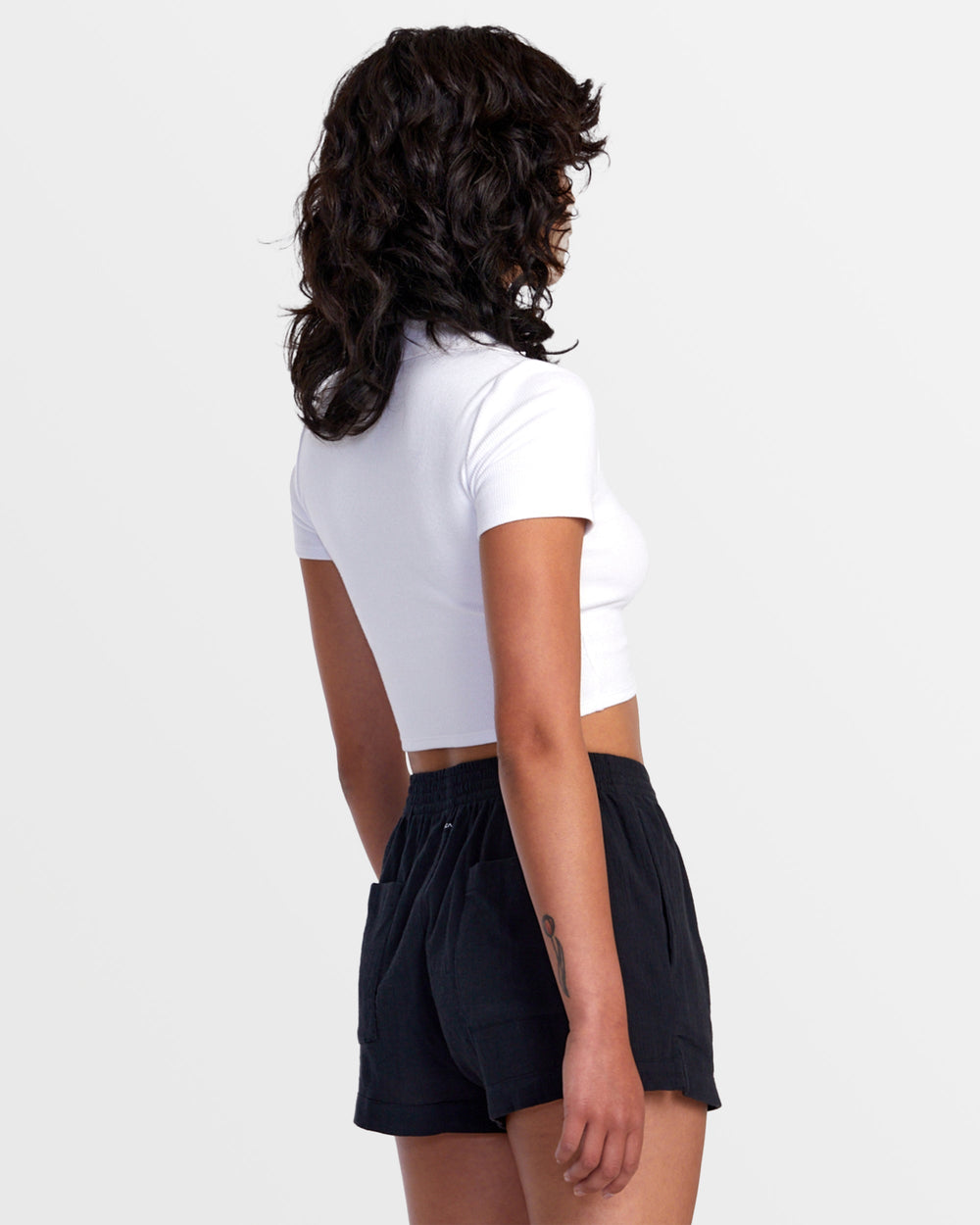 Sawyer Cotton Crinkle Short - Rvca Black