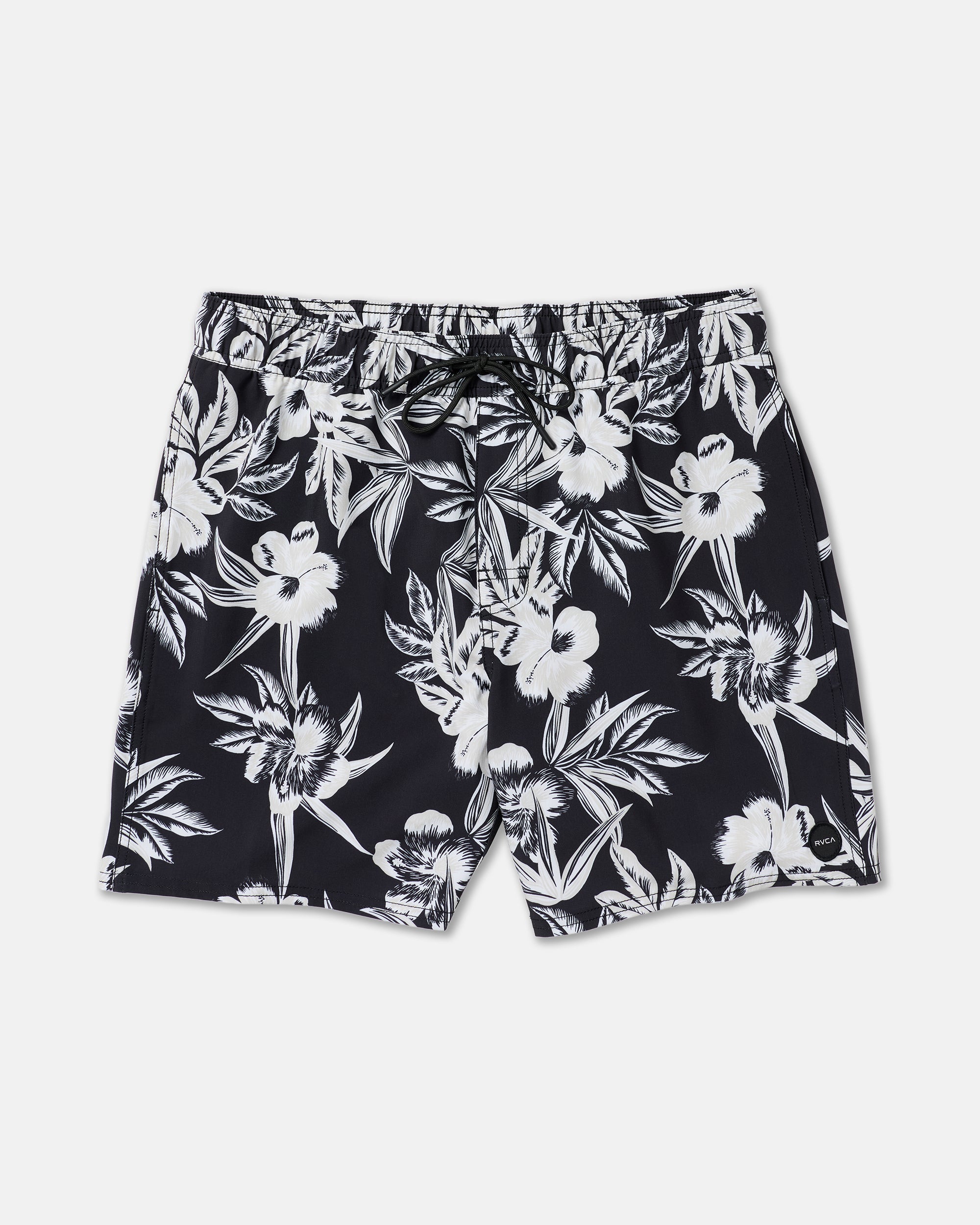 VA Elastic 17" Shorts - Black Floral