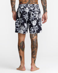 VA Elastic 17" Shorts - Black Floral