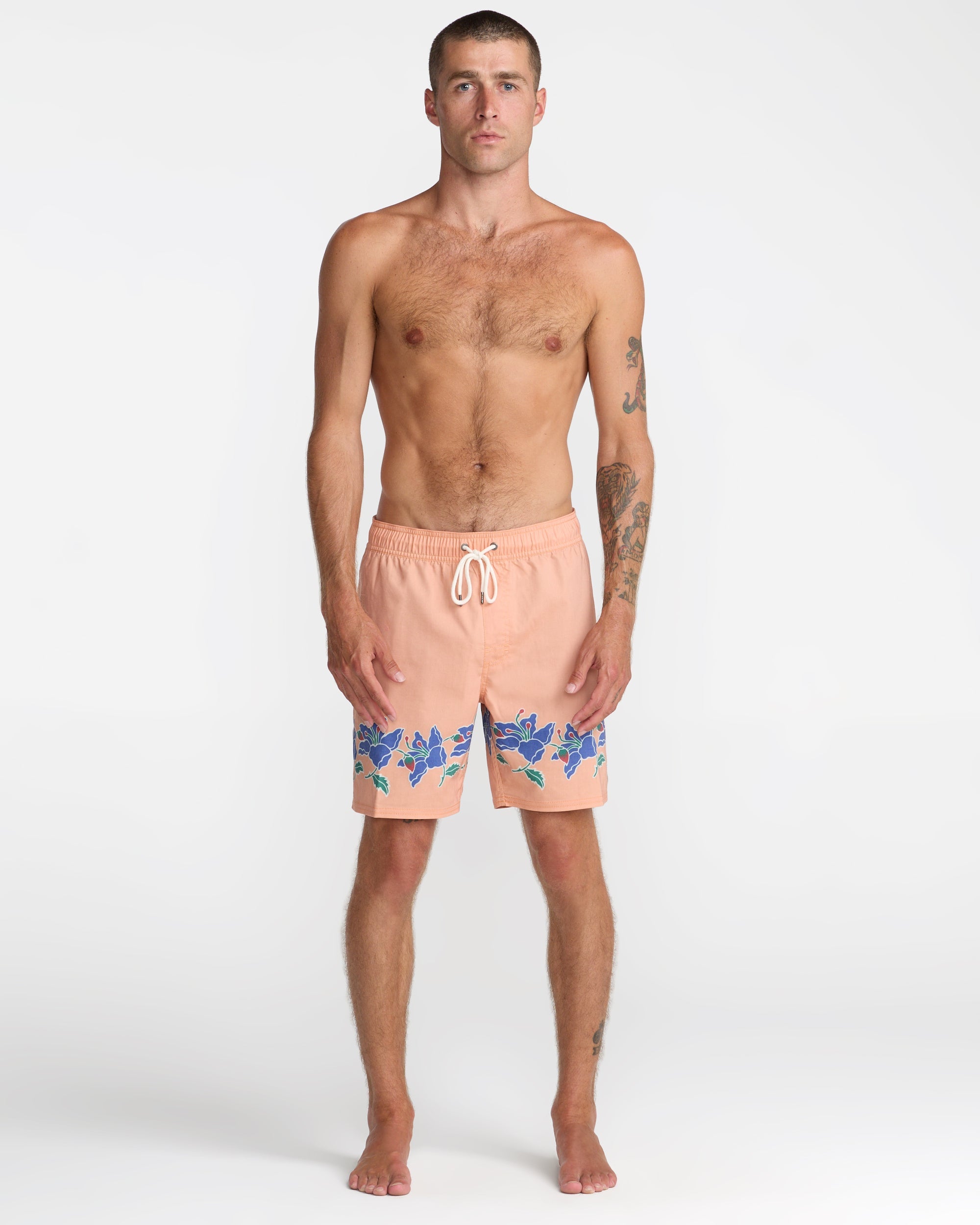 Barnes Elastic 17" Shorts - Peach