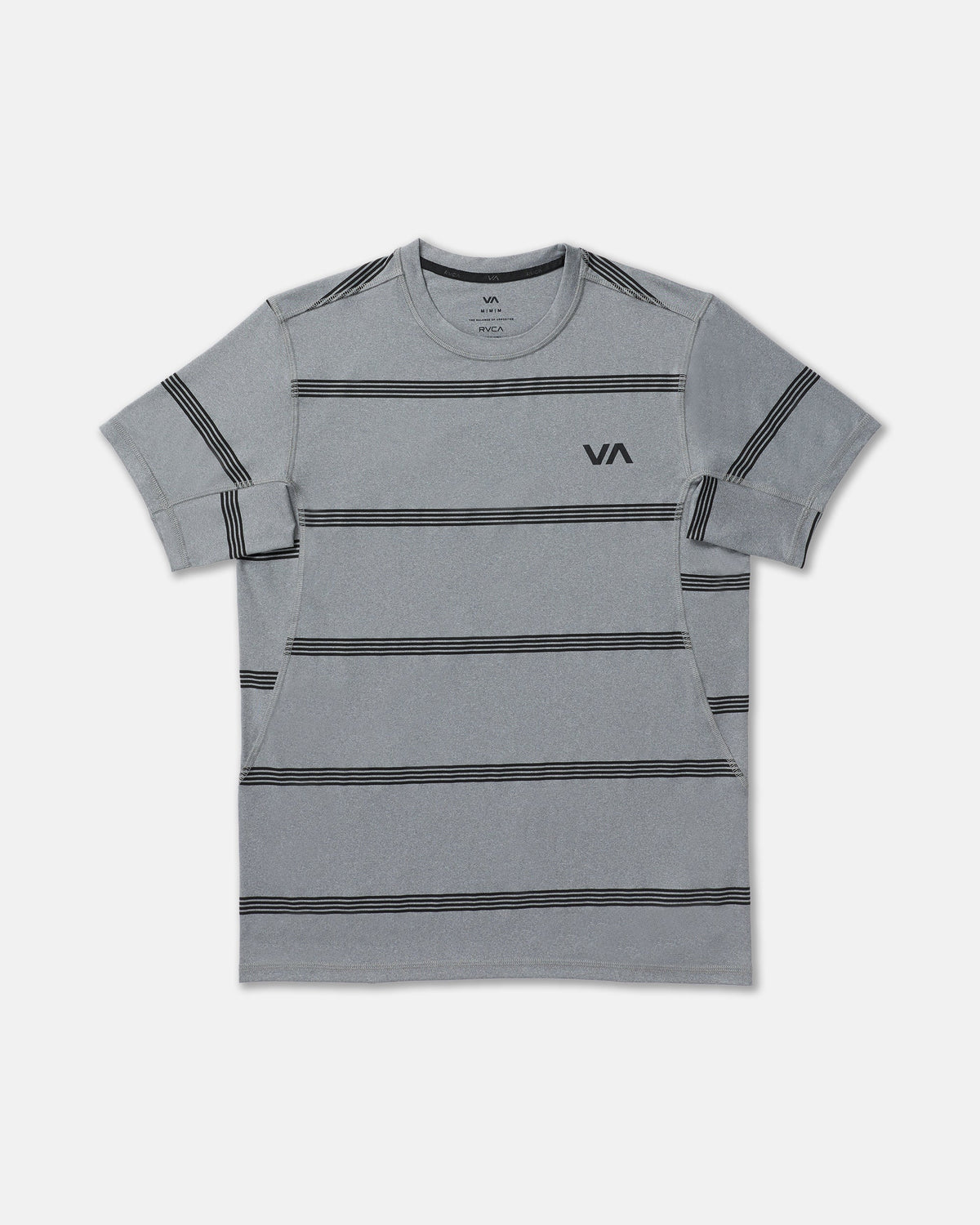 Sport Vent Stripe Short Sleeve Tee - Heather Grey