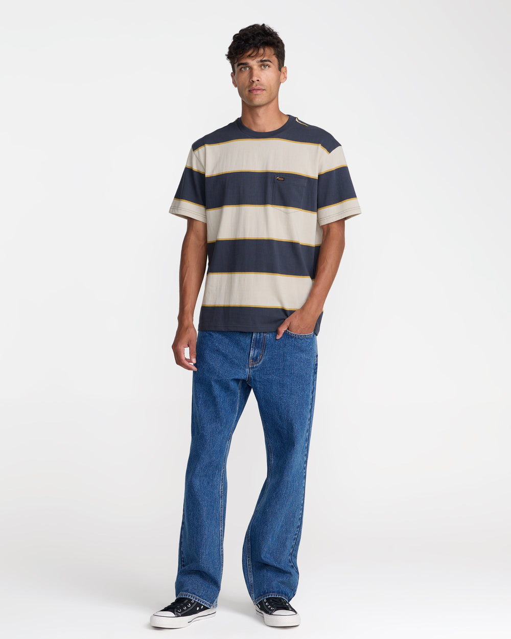 Dayshift Stripe Short Sleeve Tee - Light Khaki