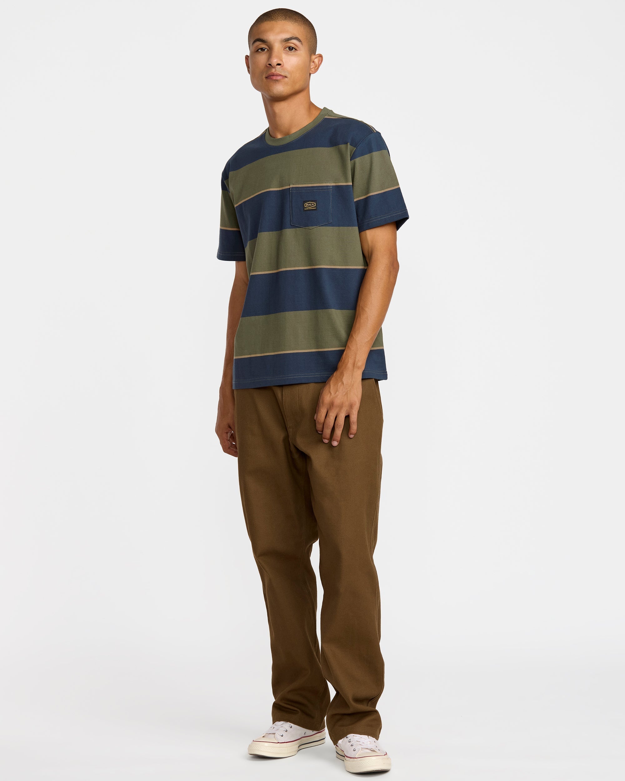 Dayshift Stripe Short Sleeve Tee - Moody Blue